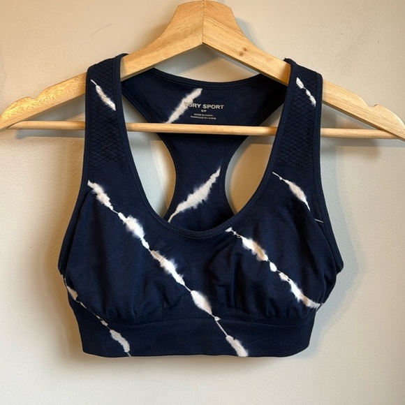 TORY BURCH SPORT Tie-Dye Seamless Racerback Bra SZ S - Picture 3 of 6